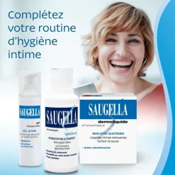 HydraSerum pH physiologique Soin lavant intime Saugella - flacon de 200 ml
