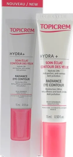 Hydra+ soin éclat contour des yeux Topicrem - tube de 15 ml