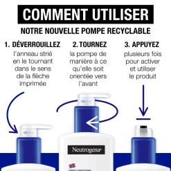 Hydratation Profonde Lait corps hydratant Neutrogena - flacon-pompe de 400 ml