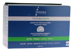 Hydravision lingettes périoculaires yeux et paupières sensibles Innoxa - boite de 20 lingettes