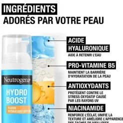 Hydro Boost fluide hydratant SPF50 Neutrogena - flacon-pompe de 50ml