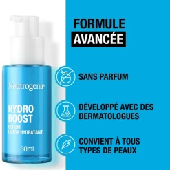 Hydro-Boost sérum ultra hydratant Neutrogena - flacon-pompe de 30ml