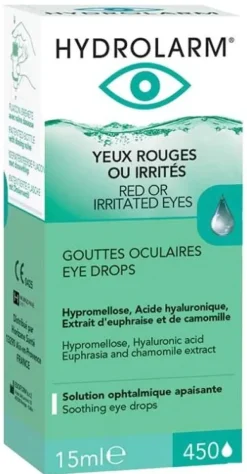 Hydrolarm yeux rouges ou irrités gouttes oculaires Horizane - flacon de 15ml