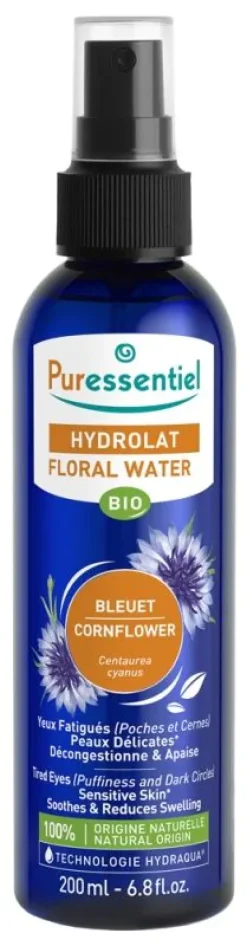 Hydrolat eau florale bleuet bio Puressentiel - spray de 200 ml