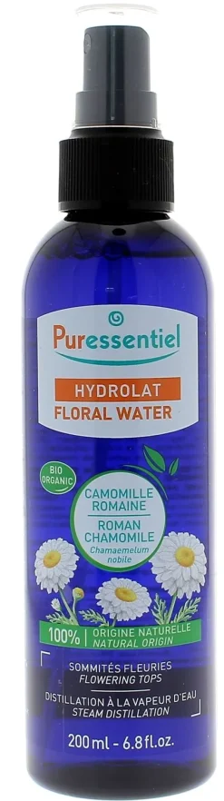 Hydrolat eau florale camomille romaine bio Puressentiel - spray de 200 ml