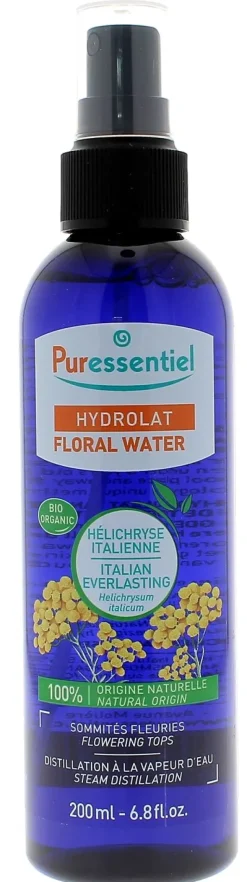 Hydrolat eau florale hélichryse italienne bio Puressentiel - spray de 200 ml