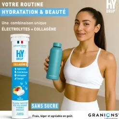 Hydrop Collagène 1g tropical Granions - tube de 18 comprimés effervescents