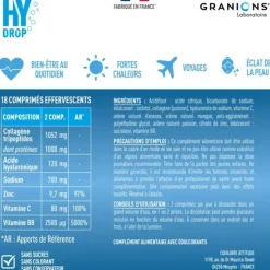 Hydrop Collagène 1g tropical Granions - tube de 18 comprimés effervescents