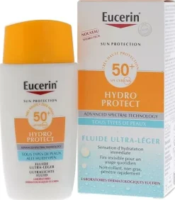 Hydro Protect Fluide ultra-léger SPF 50+ Eucerin - flacon de 50 ml