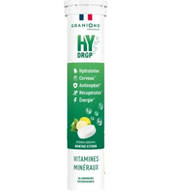 Hydrop solution d'hydratation menthe citron Granions - tube de 20 comprimés effervescents