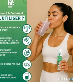 Hydrop solution d'hydratation menthe citron Granions - tube de 20 comprimés effervescents
