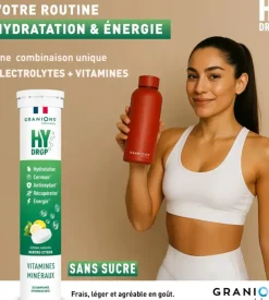 Hydrop solution d'hydratation menthe citron Granions - tube de 20 comprimés effervescents