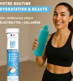 Hydrop solution d'hydratation arôme framboise cassis Granions - tube de 18 comprimés effervescents