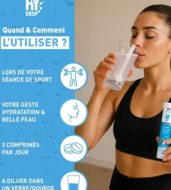 Hydrop solution d'hydratation arôme framboise cassis Granions - tube de 18 comprimés effervescents