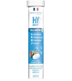 Hydrop solution d'hydratation arôme framboise cassis Granions - tube de 18 comprimés effervescents