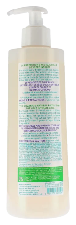 Hygiène Intime Gel lavant douceur Puressentiel - flacon de 500ml