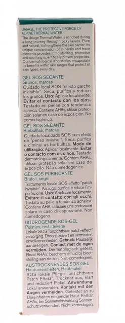 Hyséac gel SOS asséchant Uriage - tube de 15ml