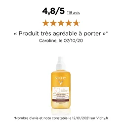 Idéal soleil eau de protection solaire SPF 30 Vichy - spray de 200 ml