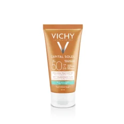 Idéal soleil spf 50+ émulsion anti-brillance toucher sec Vichy - tube de 50 ml