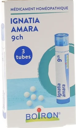 Ignatia amara 9CH Boiron – granules, 3 tubes de 4 g