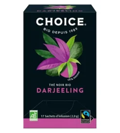 Infusion aux plantes bio darjeeling Choice - boite de 17 sachets