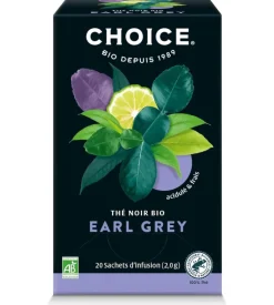 Infusion aux plantes bio earl grey Choice - boite de 17 sachets
