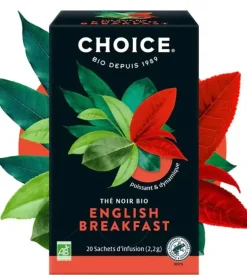 Infusion aux plantes bio english breakfast Choice - boite de 17 sachets