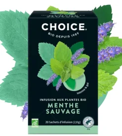 Infusion aux plantes bio menthe sauvage Panda Tea - boite de 17 sachets