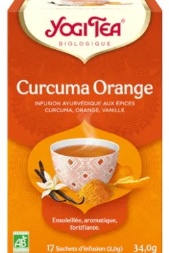 Infusion ayurvédique Curcuma Orange Yogi Tea - boite de 17 sachets