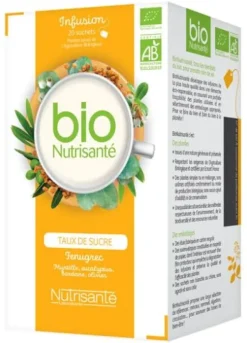 Infusion bien-être Taux de sucre bio Nutrisanté - 20 sachets