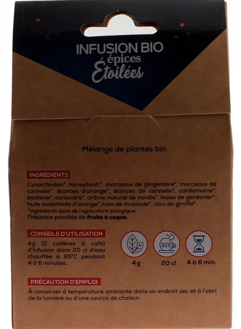 Infusion bio épices étoilées Nat&form - sachet de 70g