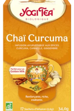 Infusion Chaï Curcuma bio Yogi Tea – 17 sachets