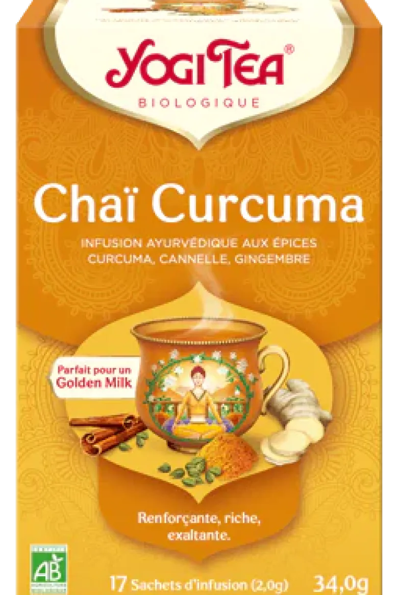 Infusion Chaï Curcuma bio Yogi Tea – 17 sachets