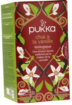 Infusion Chaï à la vanille bio Pukka - boite de 20 sachets
