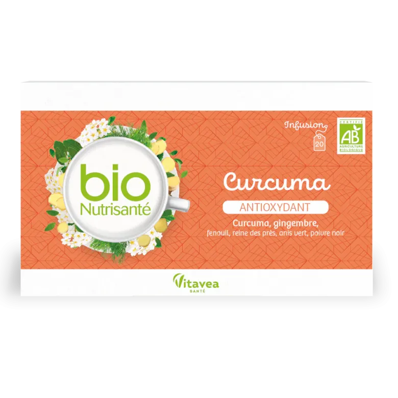 Infusion curcuma antioxydant Nutrisanté - boite de 20 sachets