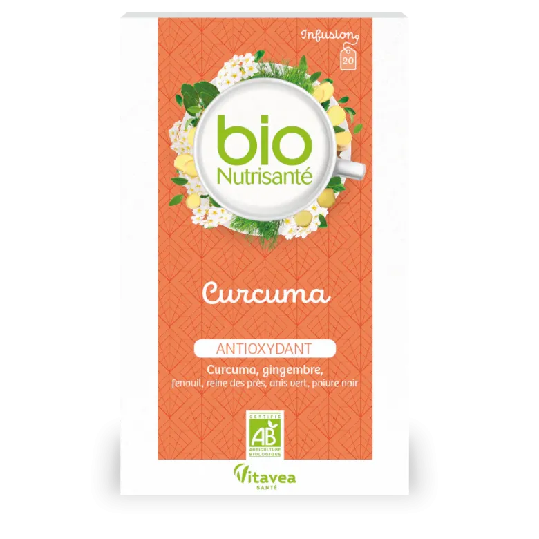 Infusion curcuma antioxydant Nutrisanté - boite de 20 sachets