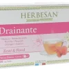 Infusion drainante BIO saveur passion citron Herbesan - boite de 20 sachets