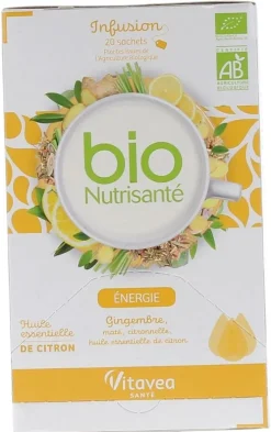 Infusion Energie Bio Nutrisanté - boîte de 20 sachets