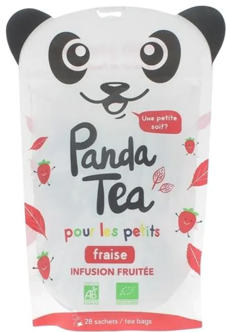Infusion Fraise pour les petits Panda Tea - 28 sachets