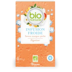 Infusion froide digestion saveur mangue-pêche bio Vitavea - boite de 20 sachets
