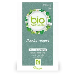 Infusion Menthe nanah après-repas bio Nutrisanté - boîte de 20 sachets