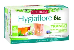 Infusion transit Hygiaflore bio Superdiet - boîte de 20 sachets