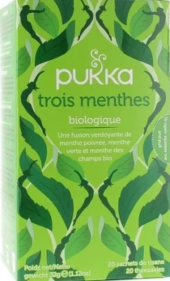Infusion Trois menthes bio Pukka - boite de 20 sachets
