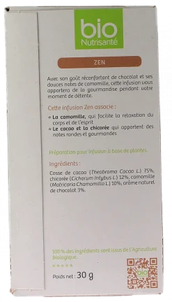 Infusion zen cacao bio Vitavea - boite de 20 sachets