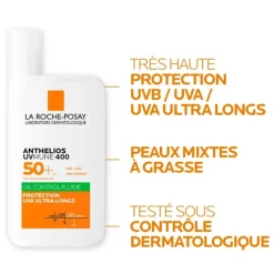 Innovation Anthelios fluide oil control UVMune 400 La Roche-Posay - flacon de 50ml