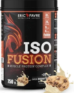 Iso fusion saveur biscuit cookie Eric Favre - pot de 750g