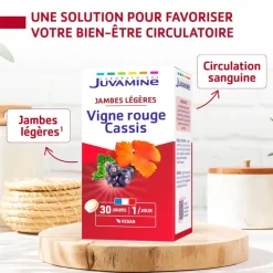 Jambes légères vigne rouge cassis Juvamine