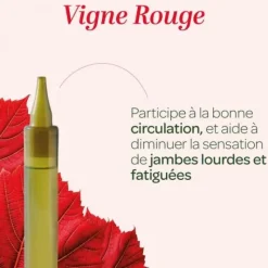 Jambes légères vigne rouge Superdiet - boîte de 20 unidoses de 15ml