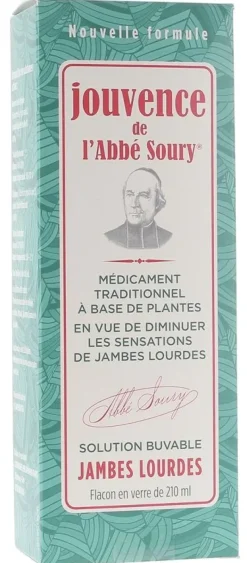 Jouvence de l'Abbé Soury solution buvable jambes lourdes - flacon de 210 ml