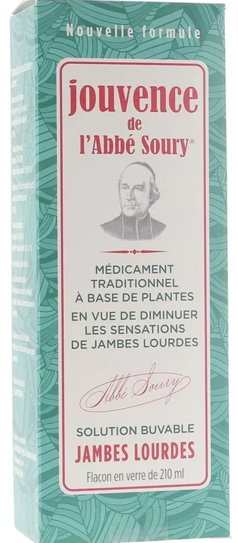 Jouvence de l'Abbé Soury solution buvable jambes lourdes - flacon de 210 ml